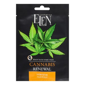 Intensyviai maitinanti lakštinė veido kaukė CANNABIS ELAN 25ml